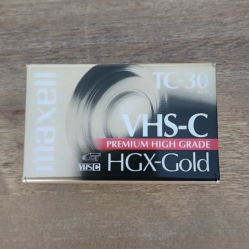Maxell VHS-C HGX Gold TC-30 Blank Camcorder Tapes Sealed New 4 Pack Vintage